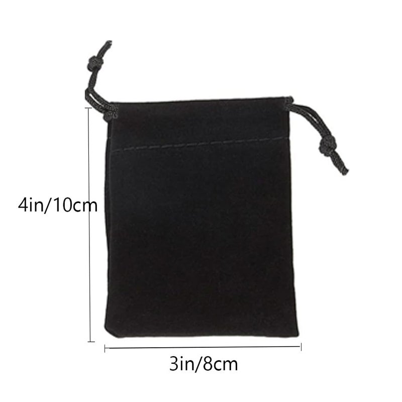 GYBest Best Wholesale Promotion - Black Velvet Cloth Jewelry Pouches/Drawstring Bags (Black, 100pcs-3 X 4"-velvet) - Image 4